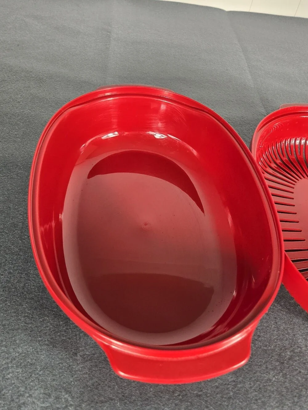 KitchenAid Red Microwave Steamer with Clear Lid